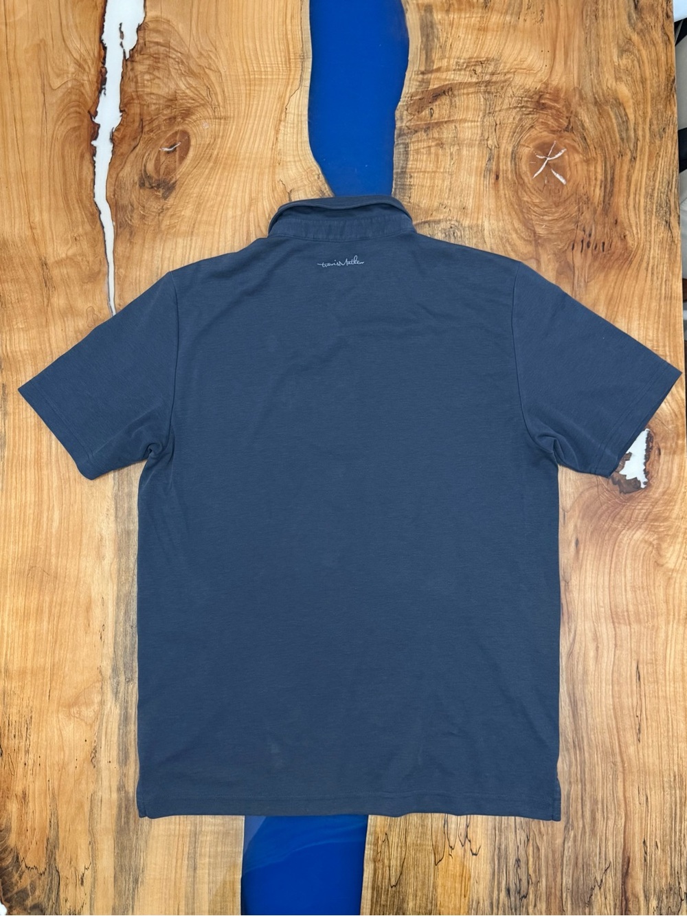 TravisMathew Golf Polo Shirt Mens Large Blue Performance Casual - Picture 9 of 10